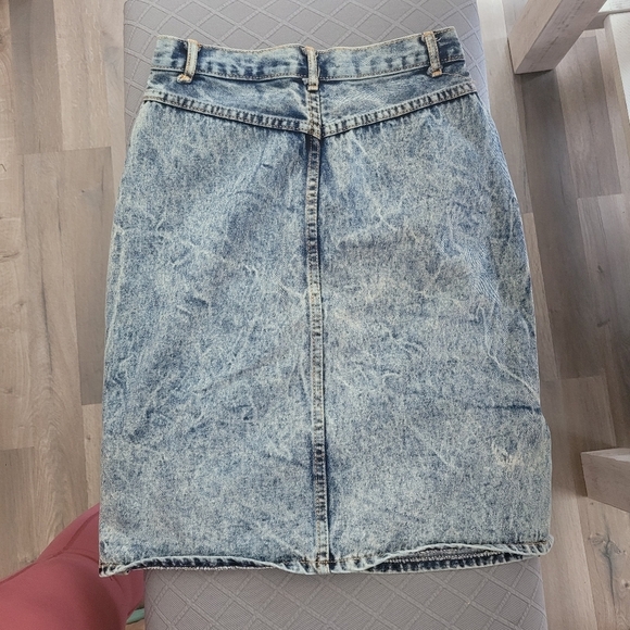 Gitano Distressed Vintage Jean Skirt Size 10 - Picture 6 of 6